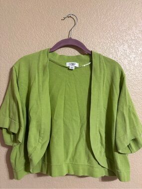 Cato Green Cropped Cardigan